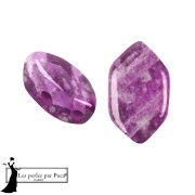 Perles en verre Paros® par Puca® 7x4 mm - Silver Foil Amethyst x10g
