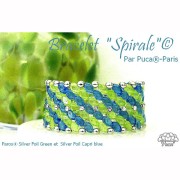 Perles en verre Paros® par Puca® 7x4 mm - Silver Foil Topaz x10g