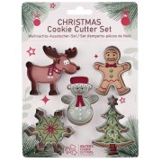 Set d'emporte-pièces - motif Noël - en acier inoxydable x5