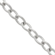 Chaîne maille Forçat 6x4.6 mm - Acier inoxydable 304 x99cm