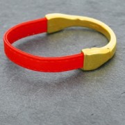 Fermoir demi bracelet aimanté pour lacet 10 mm Placage Argent fin vieilli x1