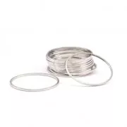 Anneau de montage et tissage rond 25 mm - Argenté x1