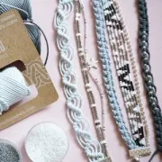 Fil en coton ciré wax pour macramé - Kesi Art - 1 mm Phosphore x 20 m