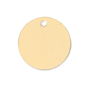 Sequin rond 11 mm - médaille à graver - Gold filled (Or laminé) x1