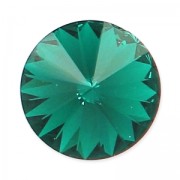 Emerald - Cabochon PureCrystal 1122 Rivoli 12 mm Emerald Foiled x1 Cabochon PureCrystal 1122 Rivoli 12 mm Emerald Foiled x1