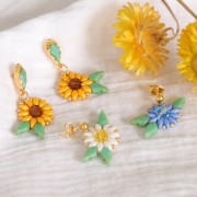 Clous d'oreilles boule 4 mm - Doré à l'or fin x2