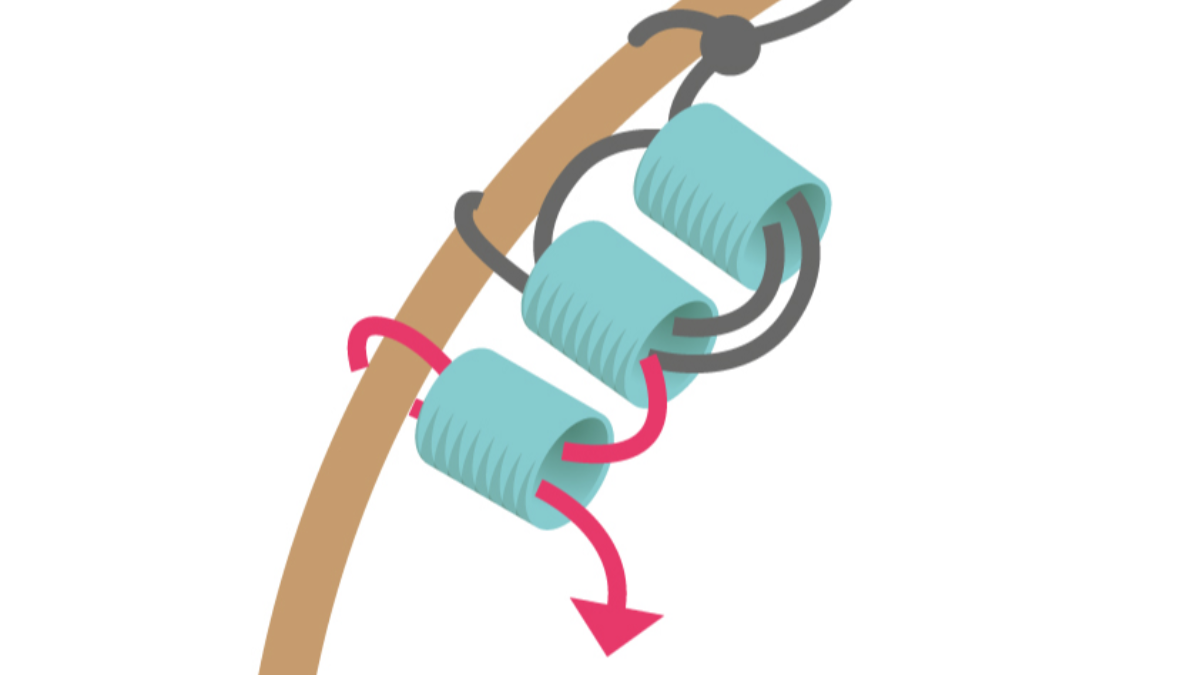 Boucles d'oreilles rondes en perles de rocailles turquoise tissage Brick Stitch : Etape 4 Boucles d'oreilles rondes en perles de rocailles turquoise tissage Brick Stitch : Etape 4