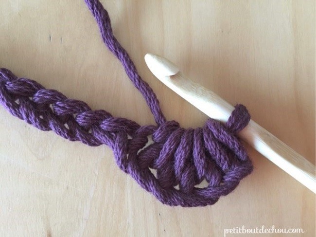 Manique au crochet en point étoile avec du fil coton : Etape 4 Manique au crochet en point étoile avec du fil coton : Etape 4