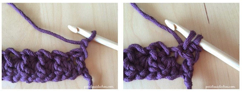 Manique au crochet en point étoile avec du fil coton : Etape 21 Manique au crochet en point étoile avec du fil coton : Etape 21