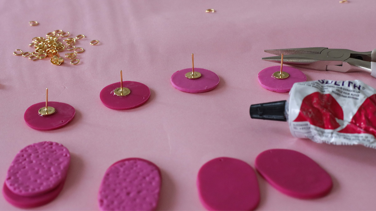 Boucles d'oreilles en pâte fimo pour débutant : Etape 9 Boucles d'oreilles en pâte fimo pour débutant : Etape 9