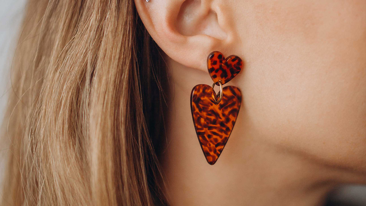 Boucles d'oreilles Cœur Léopard Boucles d'oreilles Cœur Léopard