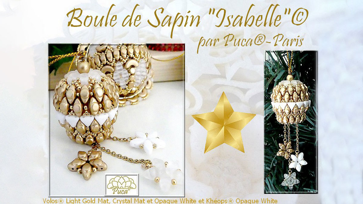 Boule de sapin Perle Isabelle par Puca® Boule de sapin Perle Isabelle par Puca®