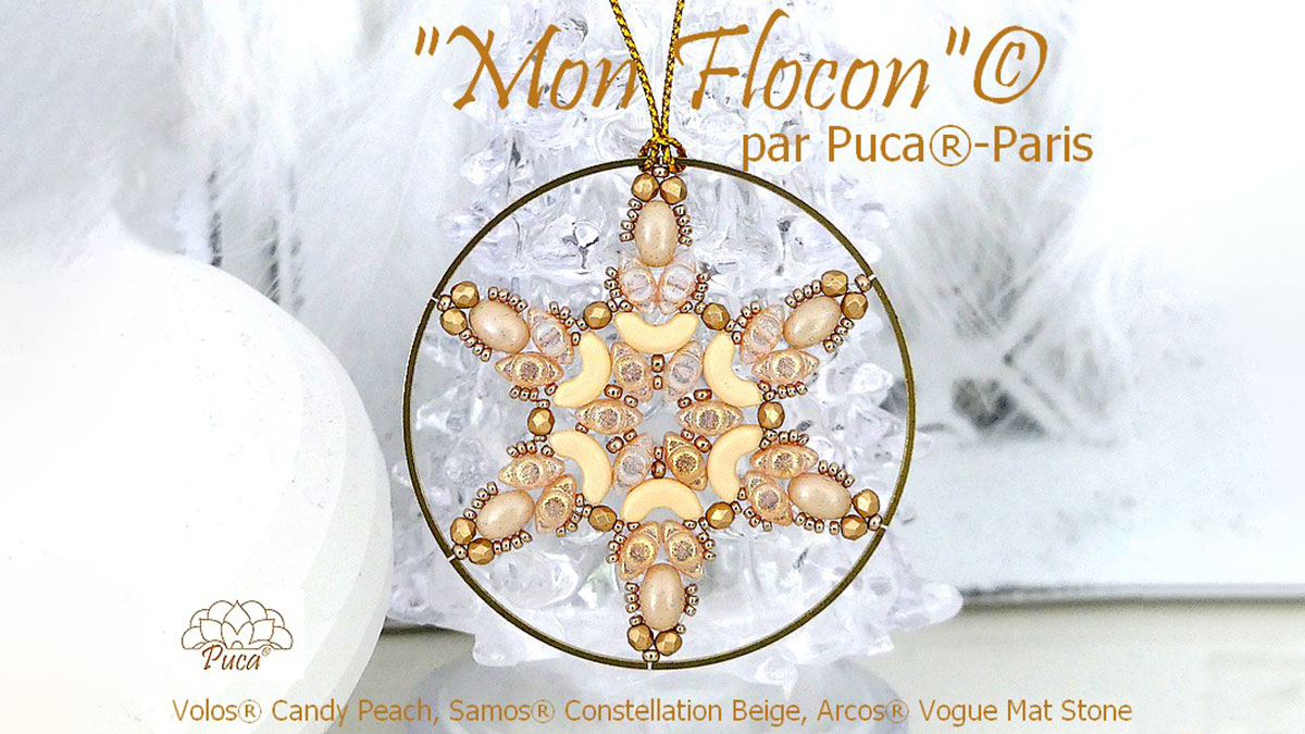 Flocon de neige en perles par Puca® Flocon de neige en perles par Puca®