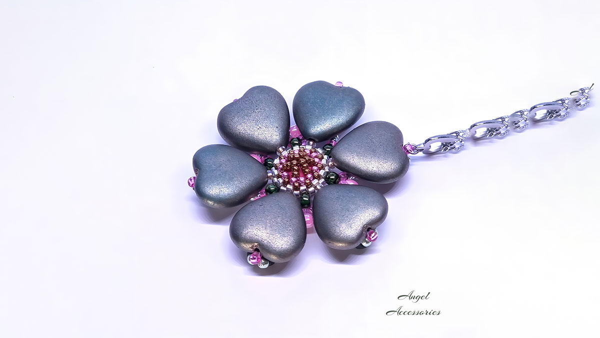 Pendentif Fleur de Coeur par Angel Accessories Pendentif Fleur de Coeur par Angel Accessories