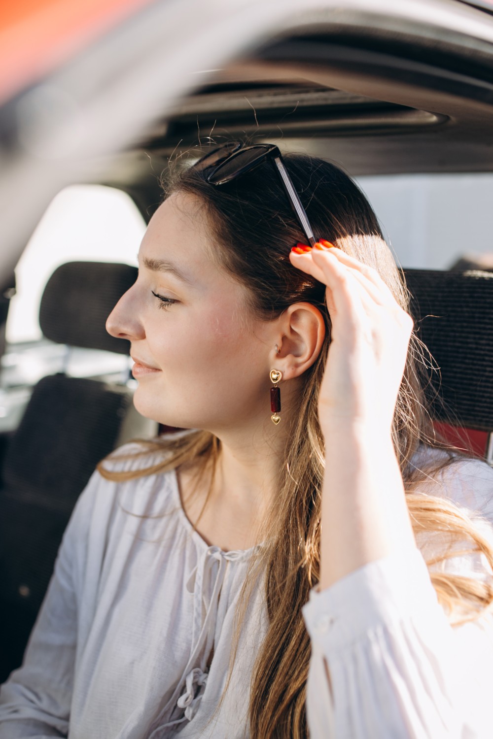 Schéma Boucles d'oreilles pendantes coeurs Schéma Boucles d'oreilles pendantes coeurs