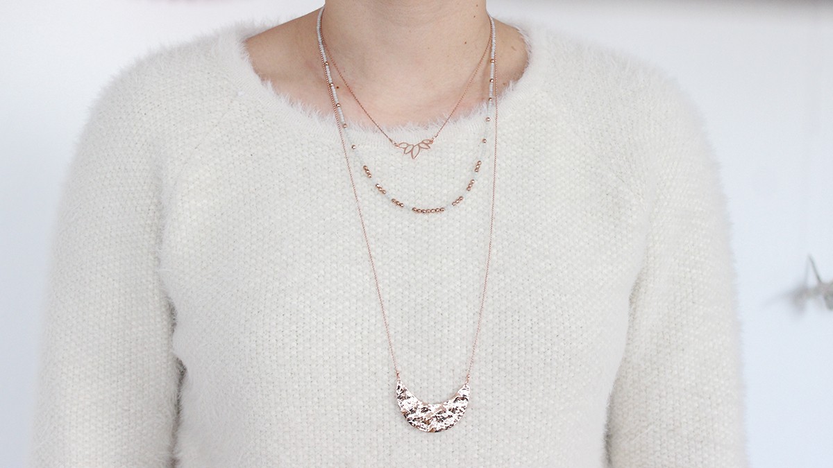 Stacking colliers doré rose Amazonites et hématites Stacking colliers doré rose Amazonites et hématites